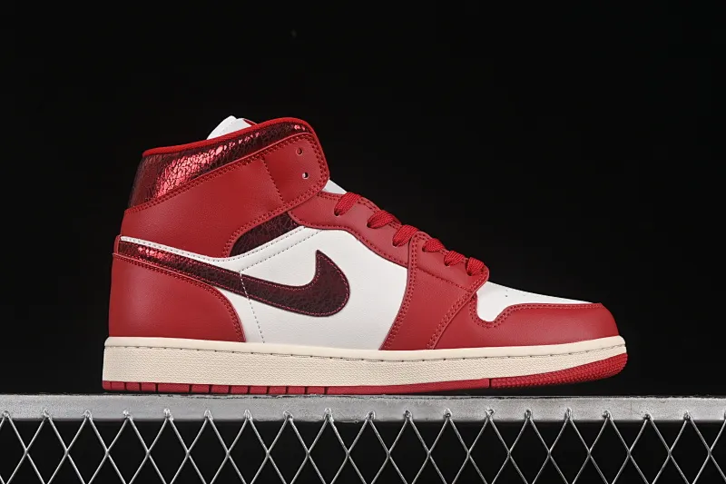 All categories Air Jordan Jordan series basketball shoes Air Jordan 1 Mid Air Jordan 1 Mid AJ1 Joe 1 China Red Mid-top cultural and casual sneakers HJ9337-106
